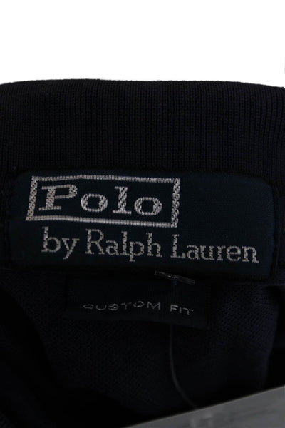 Polo Ralph Lauren Mens Polo Blue Pima Cotton Short Sleeve Size L