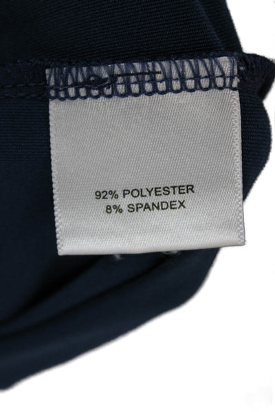 Peter Millar Mens Blue Collared Short Sleeve Polo Golf Polyester Spandex Size M