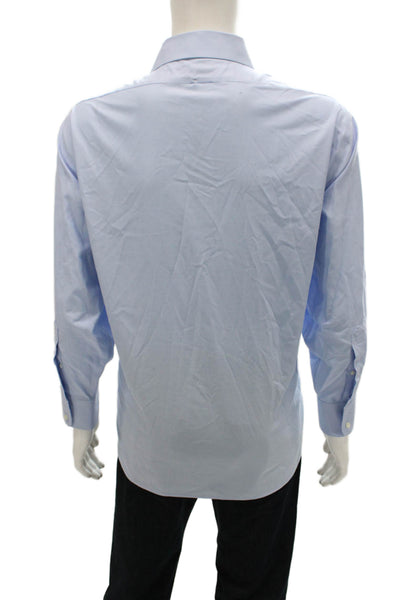 Brooks Brothers Mens Buttondown Dress Shirt Blue Supima Cotton Size M