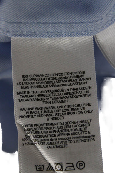 Brooks Brothers Mens Buttondown Dress Shirt Blue Supima Cotton Size M