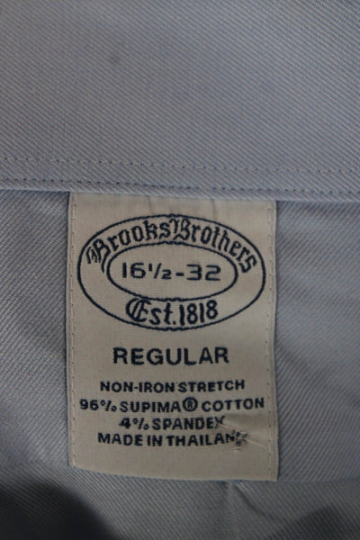 Brooks Brothers Mens Buttondown Dress Shirt Blue Supima Cotton Size M