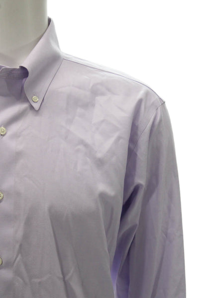 Brooks Brothers Mens Purple Button Down Dress Shirt Size L