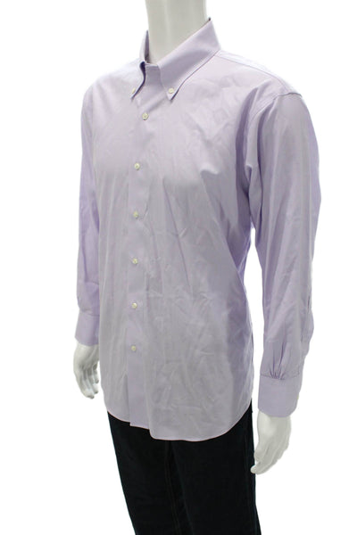 Brooks Brothers Mens Purple Button Down Dress Shirt Size L