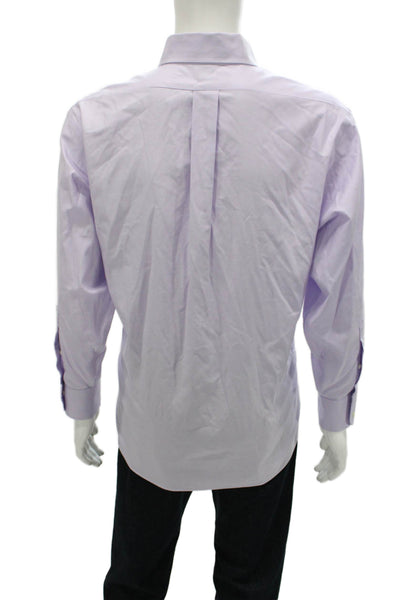 Brooks Brothers Mens Purple Button Down Dress Shirt Size L