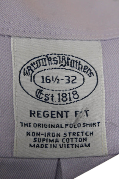 Brooks Brothers Mens Purple Button Down Dress Shirt Size L