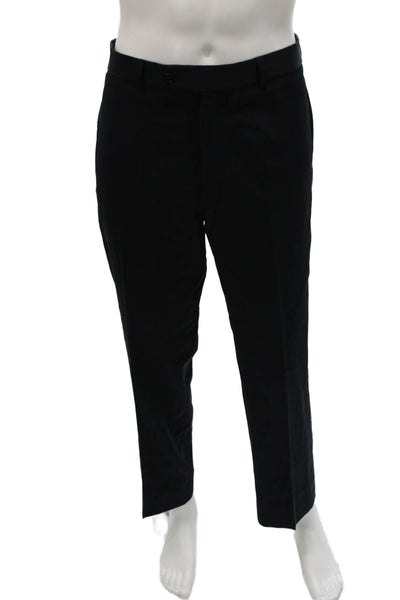 Brooks Brothers Mens Dress Pants Black Wool Button Size 36