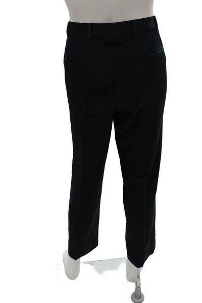 Brooks Brothers Mens Dress Pants Black Wool Button Size 36