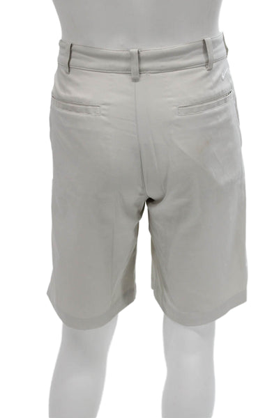 Nike Golf Mens Athletic Beige Shorts Button Closure Size 32