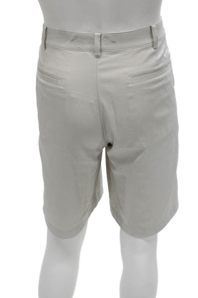 Nike Golf Mens Athletic Beige Polyester Button Shorts Size 34