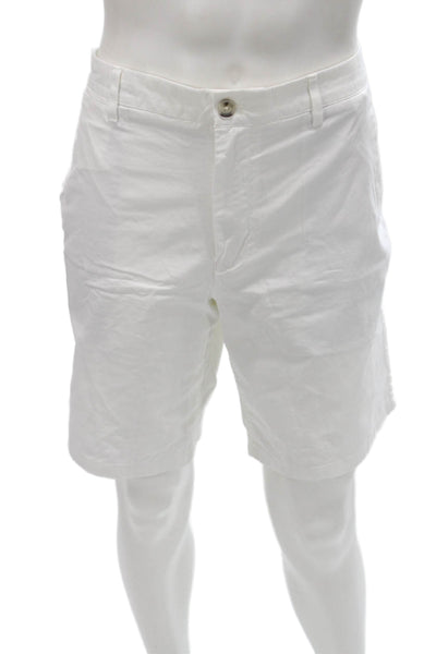 Bonobos Mens Chino Shorts White Cotton Button Size 36