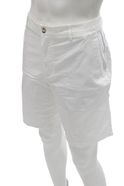 Bonobos Mens Chino Shorts White Cotton Button Size 36