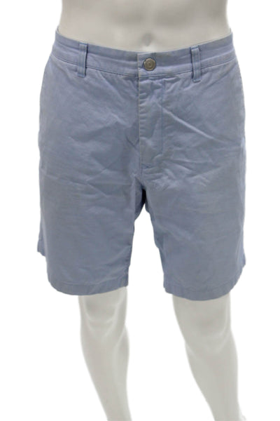 Bonobos Mens Chino Shorts Blue Button Cotton Size 36