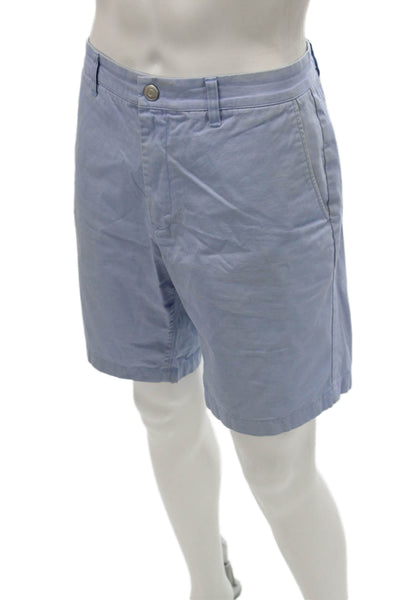 Bonobos Mens Chino Shorts Blue Button Cotton Size 36