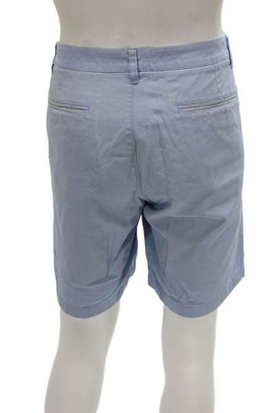 Bonobos Mens Chino Shorts Blue Button Cotton Size 36