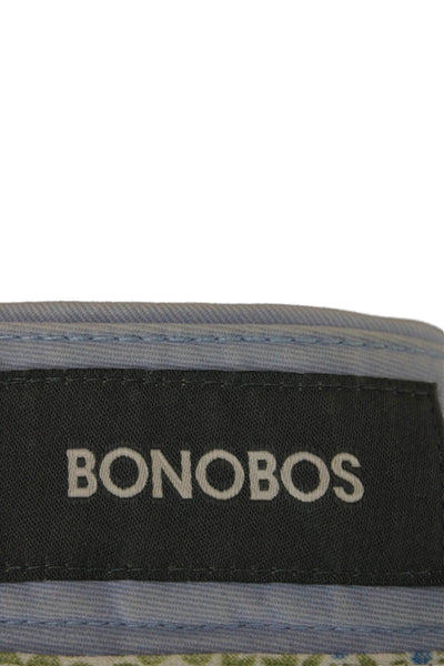Bonobos Mens Chino Shorts Blue Button Cotton Size 36