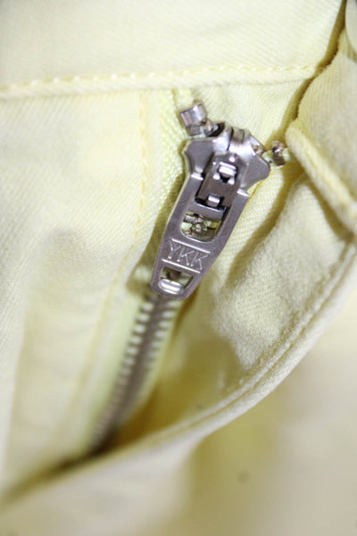 Bonobos Mens Chino Shorts Yellow Button Cotton Size 36