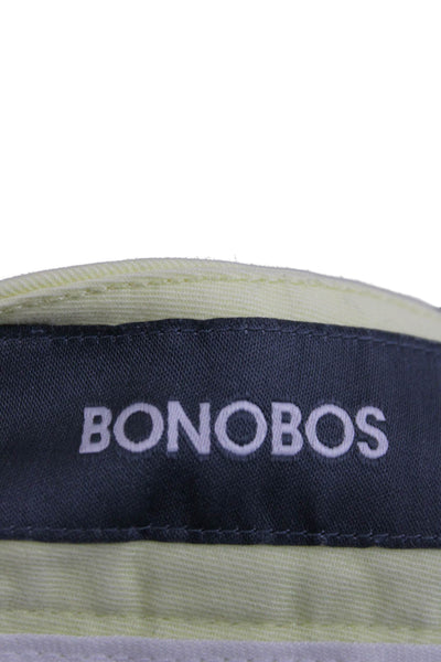 Bonobos Mens Chino Shorts Yellow Button Cotton Size 36