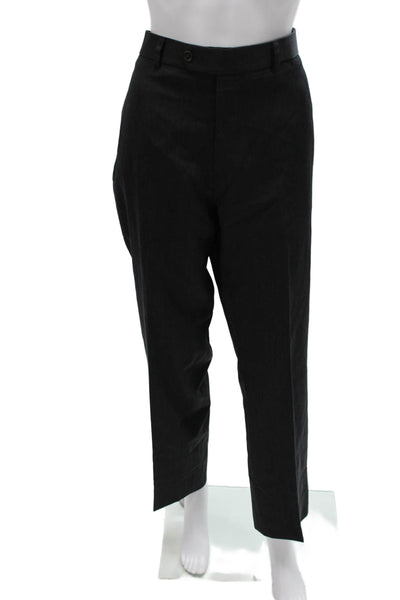 Brooks Brothers Mens Gray Wool Dress Pants Button Size 36