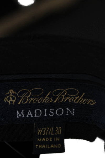 Brooks Brothers Mens Gray Wool Dress Pants Button Size 36