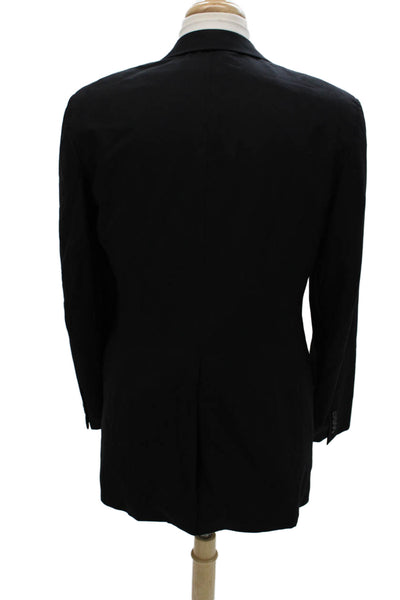 Polo Ralph Lauren Mens Suit Jacket Black Wool Button Size 40