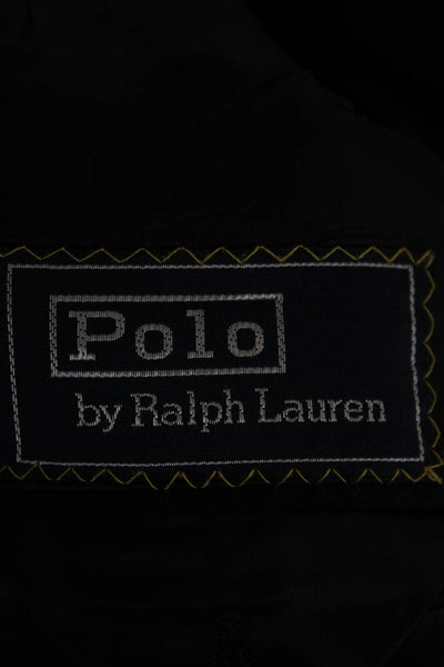 Polo Ralph Lauren Mens Suit Jacket Black Wool Button Size 40