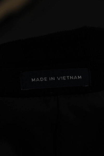 Stafford Mens Black Cotton Blazer Button Solid Fall Size 44