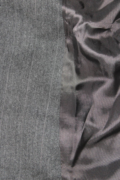 Boss Hugo Boss Men 2 Piece Striped Wool Gray Suit Size 44