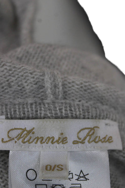 Minnie Rose Womens Cape Cashmere V-Neck Sweater Gray Size One Size