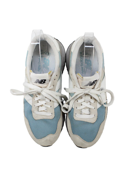 New Balance Womens Suede 237 Lace Up Low Top Sneakers Blue Size White Size 6.5