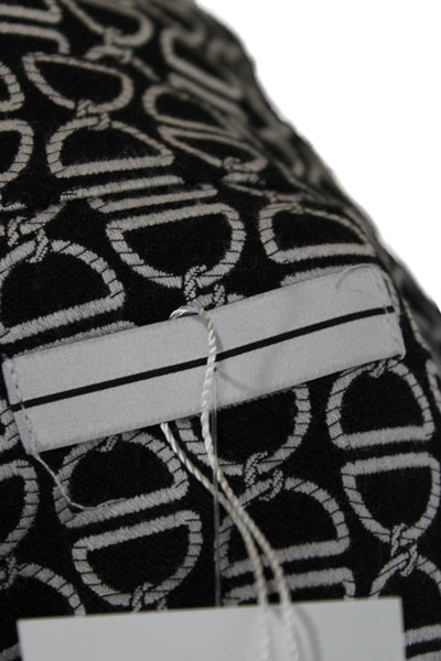 The Line Mens Button Down Collared Long Sleeve Geometric Cotton Black Size M