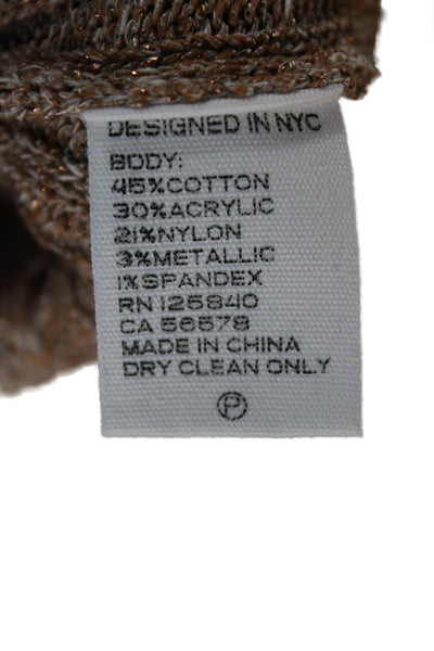 Intermix Womens Brown Cotton Basic V-Neck Sleeveless Tank Size M