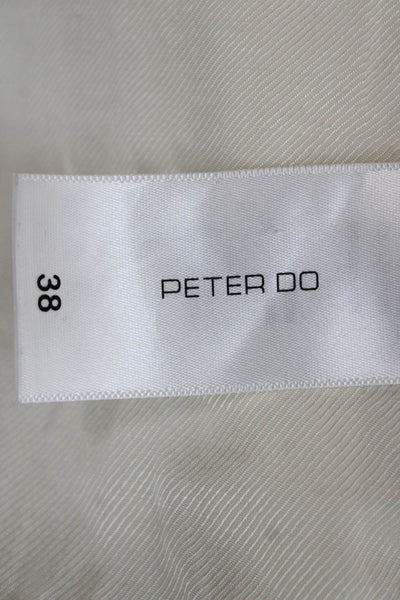 Peter Do Womens Sleeveless Ivory Cotton Vest Button Size 38