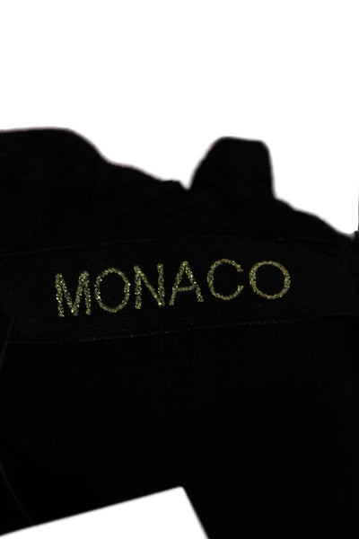 Monaco Women Off the Shoulder Black Tunic 3/4 Sleeve Polyester Size One Size