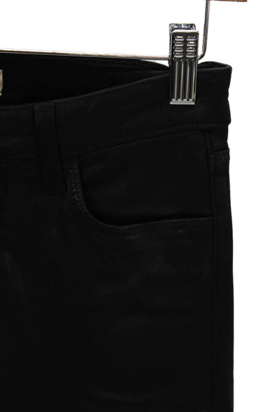 L'Agence Womens Skinny Black Modal Jeans Zip Size 26