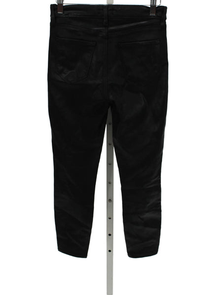 L'Agence Womens Skinny Black Modal Jeans Zip Size 26
