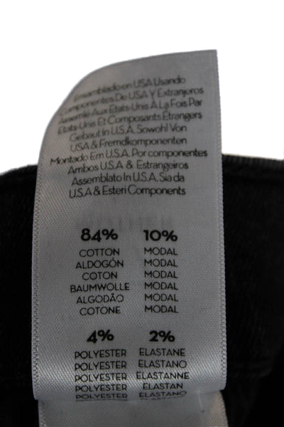 Mother Womens Black Straight Jeans High Rise Cotton Zip Closure Size 27