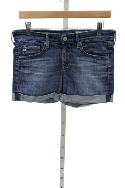 AG Adriano Goldschmied Womens Boyfriend Shorts Blue Size 26