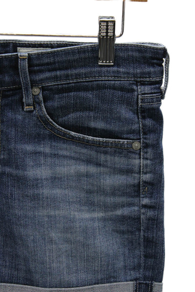 AG Adriano Goldschmied Womens Boyfriend Shorts Blue Size 26