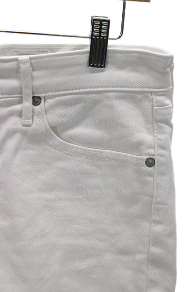AG Adriano Goldschmied Womens Hot Pants White Cotton Size 26