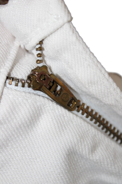 AG Adriano Goldschmied Womens Hot Pants White Cotton Size 26