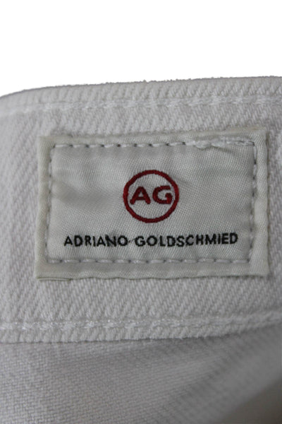 AG Adriano Goldschmied Womens Hot Pants White Cotton Size 26
