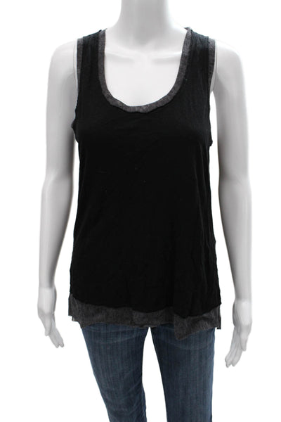 Michael Stars Womens Black Sleeveless Tank MicroModal Size One Size