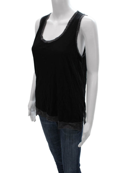 Michael Stars Womens Black Sleeveless Tank MicroModal Size One Size