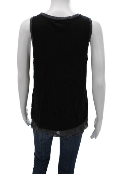 Michael Stars Womens Black Sleeveless Tank MicroModal Size One Size