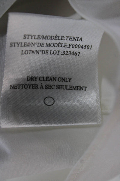 Theory Women Basic Cotton Collared Long Sleeve Button-Up White Size S