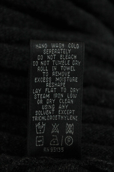 Lafayette 148 New York Womens Cardigan Black Shawl Long Sleeve Size S