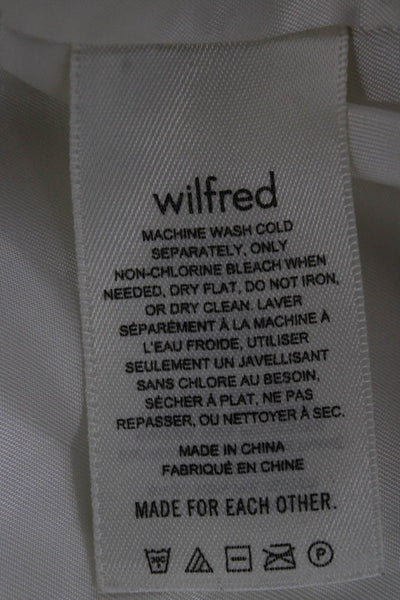 Wilfred Womens Ivory Basic Jacket Button Long Sleeve Polyurethane Size 2XS