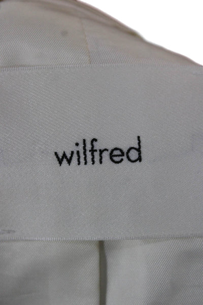 Wilfred Womens Ivory Basic Jacket Button Long Sleeve Polyurethane Size 2XS