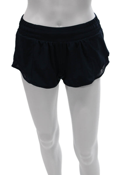 Lululemon Womens Athletic Navy Shorts Recycled Polyester Size 6