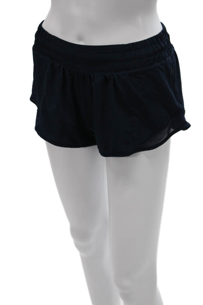Lululemon Womens Athletic Navy Shorts Recycled Polyester Size 6